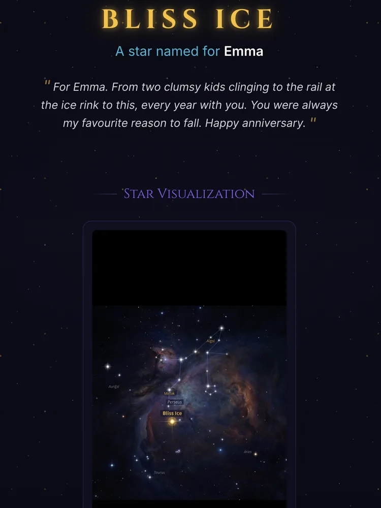 Shareable star page